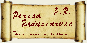 Periša Radusinović vizit kartica